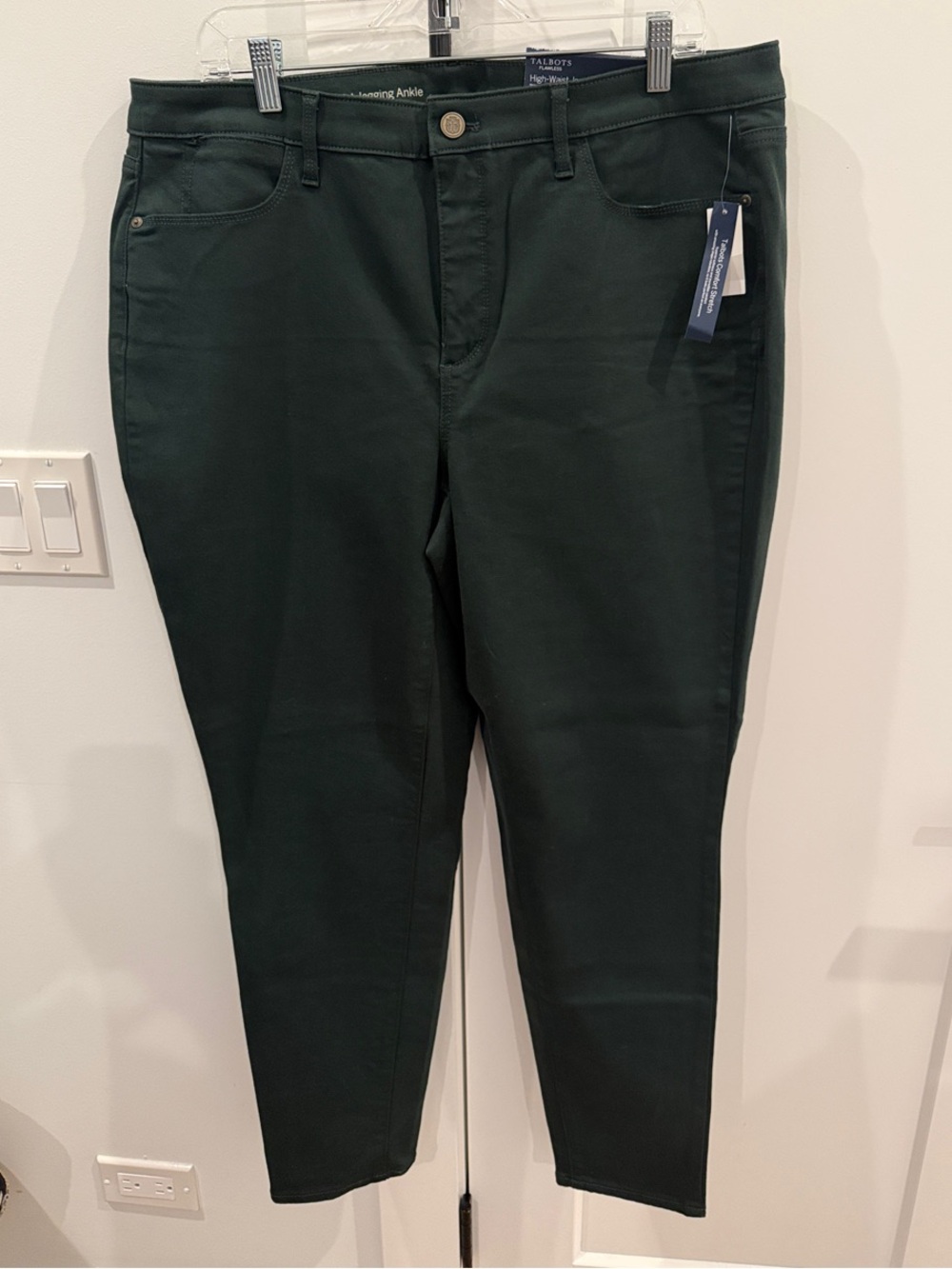 NWT Talbots Forest Green High-Waist Jegging Ankle Jeans